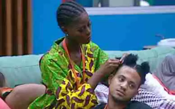 BBNaija: Khloe Crying Because Rico Swavey Refused To Come Upstairs With Her
